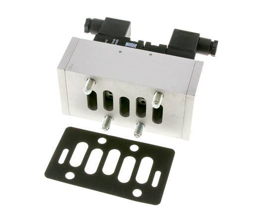 5/3 ISO 5599-3 Válvula solenoide central de escape 230V AC 3-10bar/42-140psi Airtec