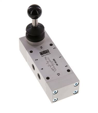5/3 G1/8'' Válvula de palanca manual cerrada al centro 0-10bar/0-140psi Airtec