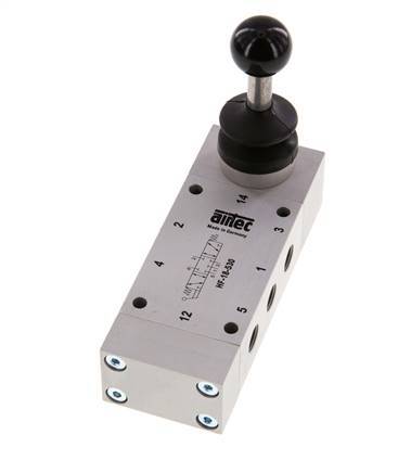5/3 G1/8'' Válvula de palanca manual cerrada al centro 0-10bar/0-140psi Airtec