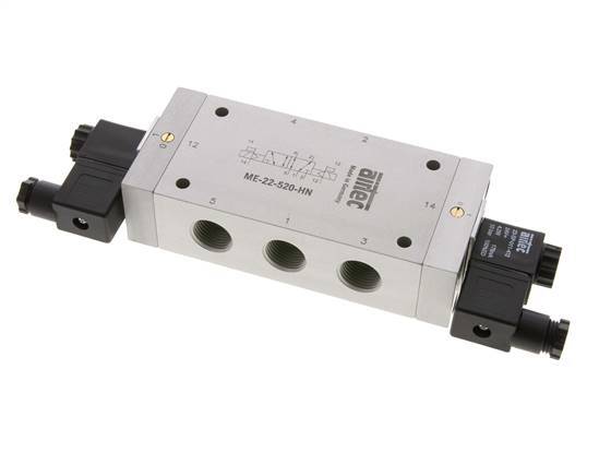 5/2 G1/2'' (G1/8'') Válvula de solenoide biestable piloto externo 230V AC 0-10bar/0-140psi Airtec