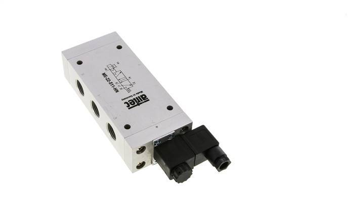 5/2 G1/2'' (G1/8'') Válvula Solenoide Piloto Externo 24V DC 0-10bar/0-140psi Airtec