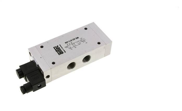 5/2 G1/2'' (G1/8'') Válvula Solenoide Piloto Externo 24V DC 0-10bar/0-140psi Airtec