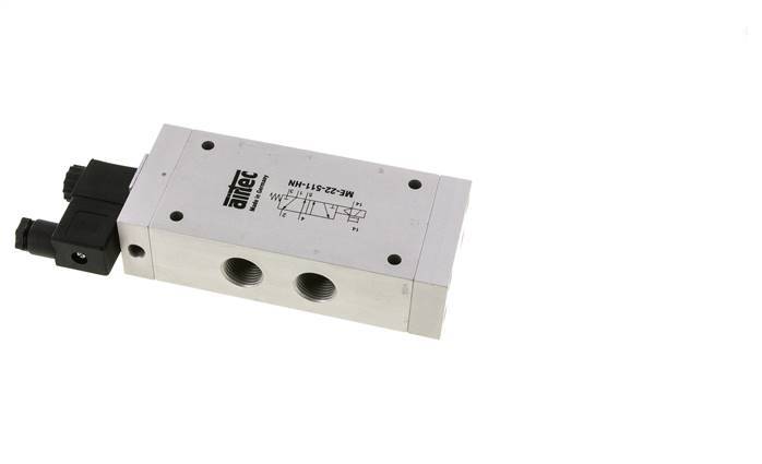 5/2 G1/2'' (G1/8'') Válvula Solenoide Piloto Externo 24V DC 0-10bar/0-140psi Airtec