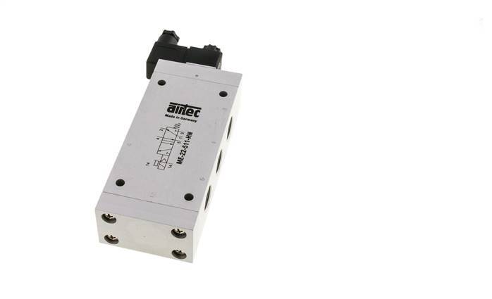 5/2 G1/2'' (G1/8'') Válvula Solenoide Piloto Externo 24V DC 0-10bar/0-140psi Airtec