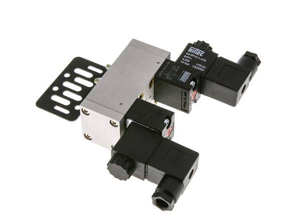 5/3 ISO 5599-1 Válvula solenoide central de escape 230V AC 3-10bar/42-140psi Airtec