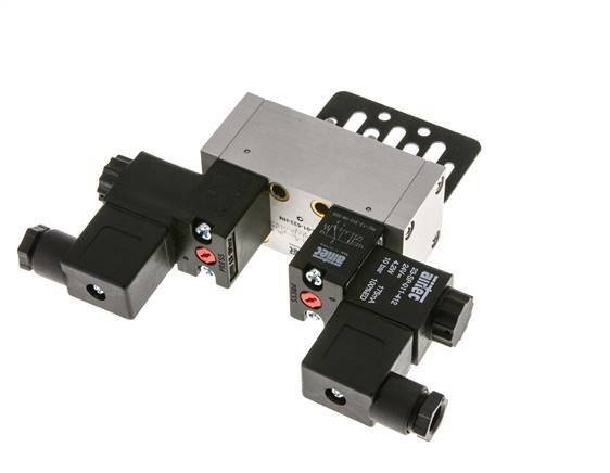 5/3 ISO 5599-1 Válvula solenoide central de escape 230V AC 3-10bar/42-140psi Airtec