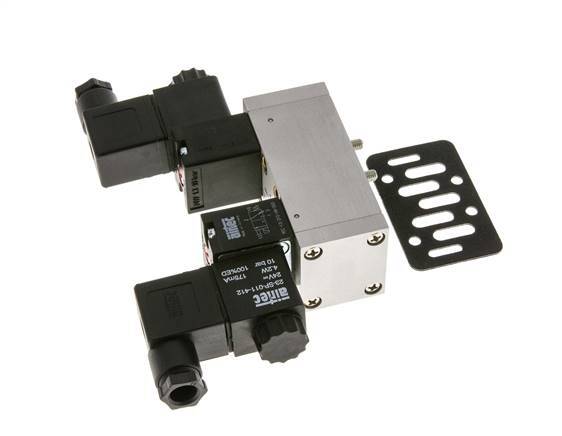 5/3 ISO 5599-1 Válvula solenoide central de escape 230V AC 3-10bar/42-140psi Airtec