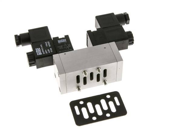 5/3 ISO 5599-1 Válvula solenoide central de escape 230V AC 3-10bar/42-140psi Airtec