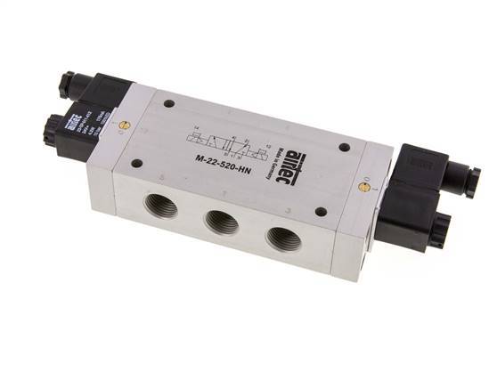 electroválvula biestable 5/2 G1/2'' 230V AC 1-10bar/14-140psi Airtec