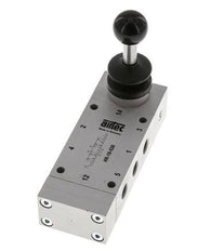 5/3 G1/8'' Válvula de palanca de mano cerrada en el centro 0-10bar/0-140psi Airtec
