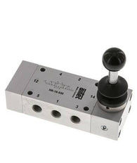 5/3 G1/8'' Válvula de palanca de mano cerrada en el centro 0-10bar/0-140psi Airtec