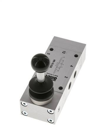 5/3 G1/8'' Válvula de palanca de mano cerrada en el centro 0-10bar/0-140psi Airtec