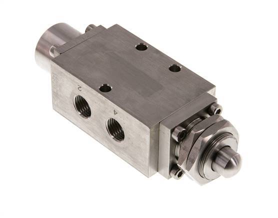 válvula de vástago 5/2 G1/4'' Acero inoxidable -0,95-12bar/-13,2-168psi