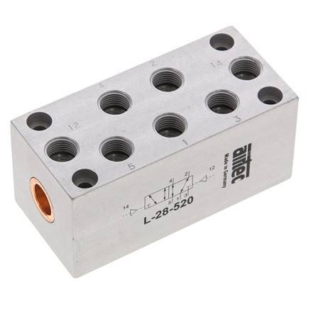 5/2 G1/8'' Válvula piloto de aire biestable 0-10bar/0-140psi Airtec