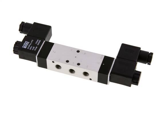 5/3 G1/8'' Válvula solenoide de centro cerrado 12V DC 3-10bar/42-140psi Airtec