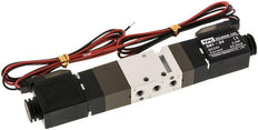 5/3 M5 Válvula solenoide central de escape 24V DC 2-10bar/28-140psi Enchufe de 2 pines YPC