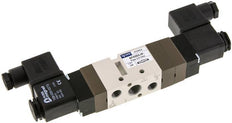 5/3 G1/4'' (G1/8'') Válvula solenoide de centro cerrado 24V AC 2-10bar/28-140psi YPC