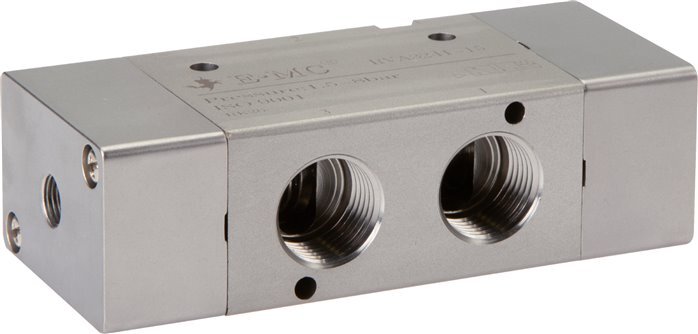 3/2 G1/2'' (G1/8'') Válvula piloto de aire biestable Piloto externo 1.5-8bar/21.0-112psi E.MC