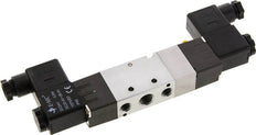 5/3 G1/4'' (G1/8'') Válvula solenoide de centro de presión 24V DC 1.5-8bar/21.0-112psi E.MC