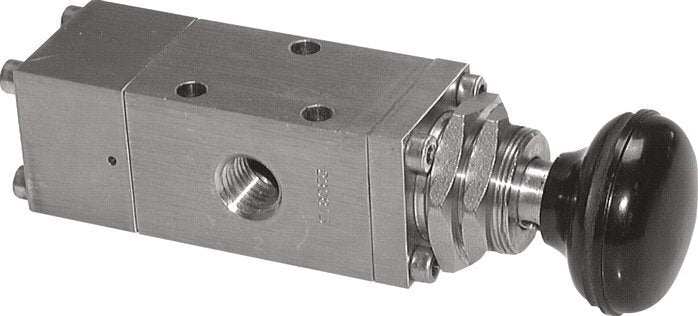 válvula de botón 5/2 G1/4'' (G1/8'') Acero inoxidable -0,95-12bar/-13,2-168psi