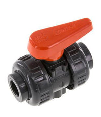 Válvula de Bola de PVC de 2 Vías Doble Unión 16 mm Toma FKM