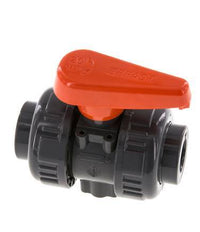 Válvula de Bola de PVC de 2 Vías Doble Unión 16 mm Toma FKM
