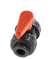 Válvula de Bola de PVC de 2 Vías Doble Unión 16 mm Toma FKM