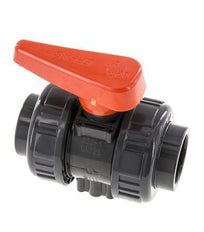 Válvula de Bola de PVC de 2 Vías Doble Unión 32 mm Toma FKM