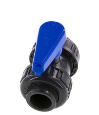 Válvula de bola de PVC de 2 vías Doble Unión 20 mm Toma EPDM