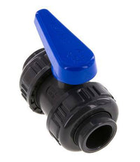 Válvula de bola de PVC de 2 vías Doble Unión 20 mm Toma EPDM