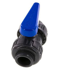 Válvula de bola de PVC de 2 vías Doble Unión 20 mm Toma EPDM