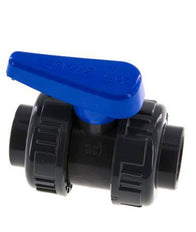 Válvula de Bola de PVC de 2 Vías Doble Unión 25 mm Toma EPDM