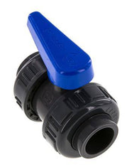 Válvula de Bola de PVC de 2 Vías Doble Unión 25 mm Toma EPDM