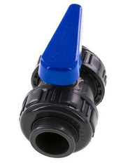 Válvula de Bola de PVC de 2 Vías Doble Unión 25 mm Toma EPDM