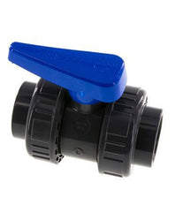 Válvula de bola de PVC de 2 vías Doble Unión 40 mm Toma EPDM