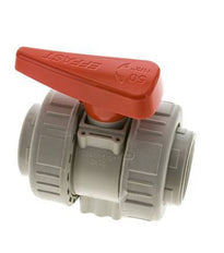 Válvula de bola de 2 vías PP-H Doble Unión Rp 1 1/2'' FKM