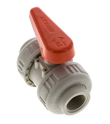 Válvula de bola de 2 vías True Union Rp 1/2'' EPDM en PP-H