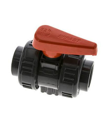 Válvula de bola de PVC de 2 vías Doble Unión Rp 1'' EPDM