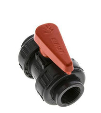 Válvula de bola de PVC de 2 vías Doble Unión Rp 1'' EPDM