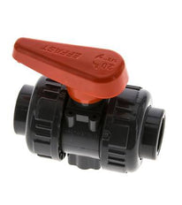 Válvula de bola de PVC de 2 vías Doble Unión Rp 1/2'' EPDM