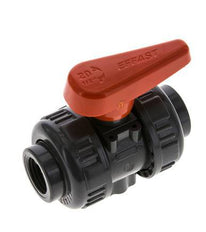 Válvula de bola de PVC de 2 vías Doble Unión Rp 1/2'' EPDM