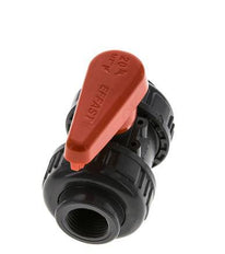 Válvula de bola de PVC de 2 vías Doble Unión Rp 1/2'' EPDM