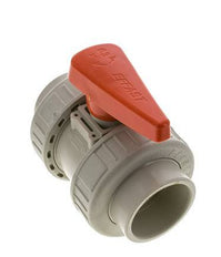 Válvula de Bola PP-H de 2 Vías Doble Unión 63 mm EPDM