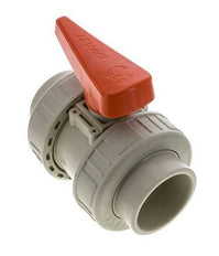 Válvula de Bola PP-H de 2 Vías Doble Unión 63 mm EPDM