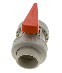 Válvula de Bola PP-H de 2 Vías Doble Unión 63 mm EPDM