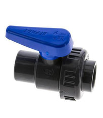 Válvula de bola de PVC de 2 vías Unión Simple 25 mm Socket EPDM