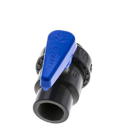 Válvula de bola de PVC de 2 vías Unión Simple Rp 1'' EPDM