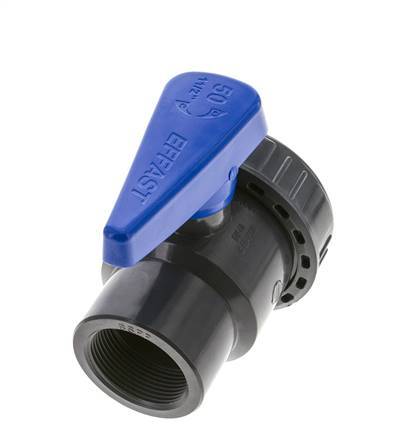 Válvula de bola de PVC de 2 vías Unión Simple Rp 1 1/2'' EPDM