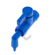 Válvula de bola de PE de 2 vías y 13 mm (1/2'') para manguera