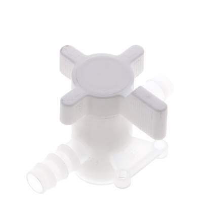 Válvula de bola de 2 vías de PVDF 10 mm Hose Barbs